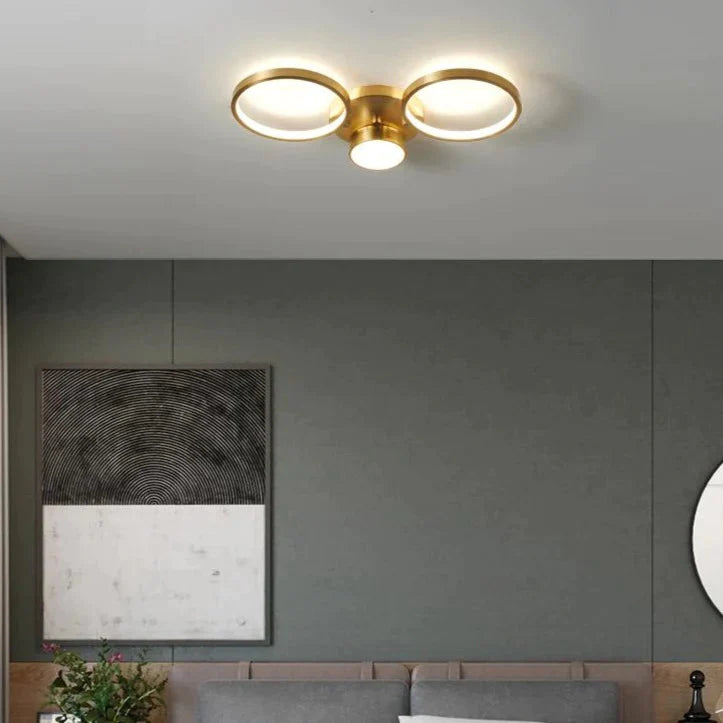 Ring All Copper Jane Bedroom Lamp Led Ceiling Lamp