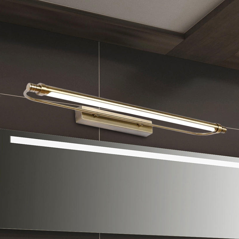 16/21 Tubed Vanity Light Fixture In Bronze With Led Metal And Acrylic Design Warm/White Lighting