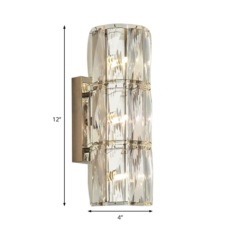 Clear Crystal Linear Wall Light Fixture - Modernist 2/3/4 Lights Sconce For Dining Room