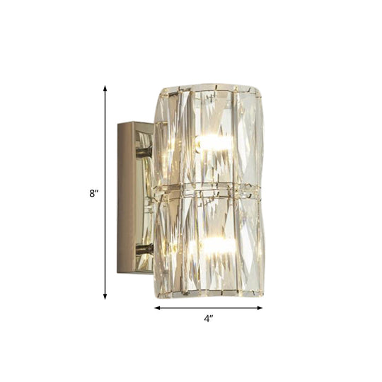 Clear Crystal Linear Wall Light Fixture - Modernist 2/3/4 Lights Sconce For Dining Room