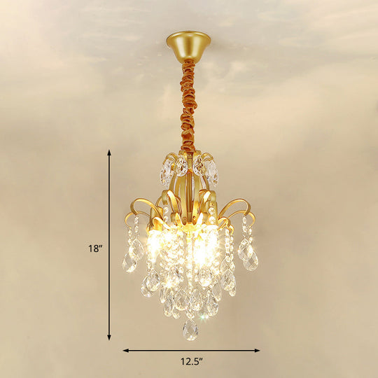 Lustre en cristal moderniste avec 3/6 têtes en noir/doré - Idéal pour la chambre à coucher