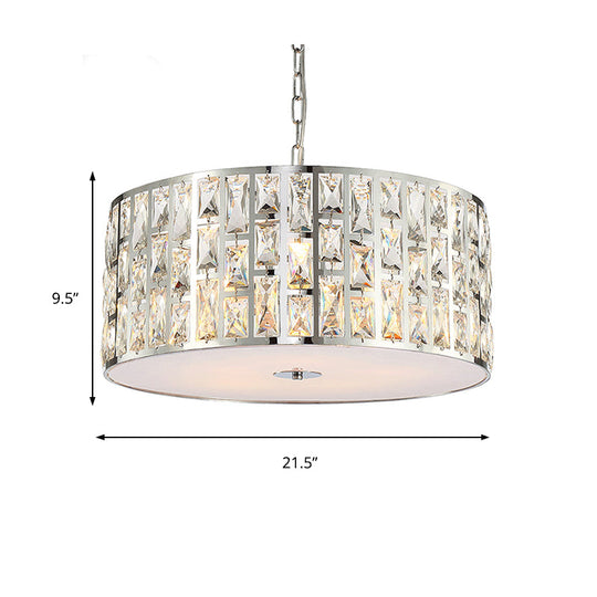 Simplicity Chrome Crystal 5-Light Chandelier With Diffuser