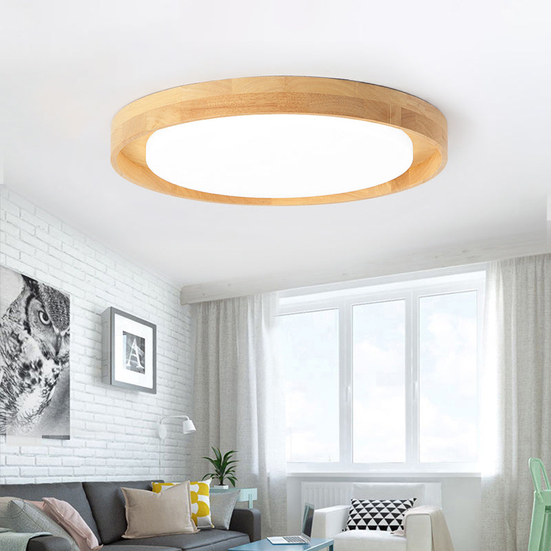 15"/19" Acrylic Round Flush LED Ceiling Lamp with Modern Design, Warm/White Light