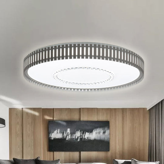 White Round LED Acrylic Flush Mount Ceiling Lamp - Simple and Versatile Lighting Fixture in Multiple Light Colors