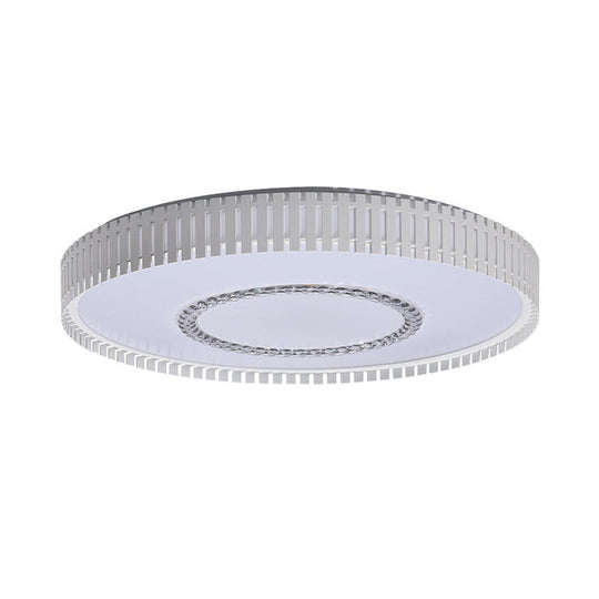 White Round LED Acrylic Flush Mount Ceiling Lamp - Simple and Versatile Lighting Fixture in Multiple Light Colors