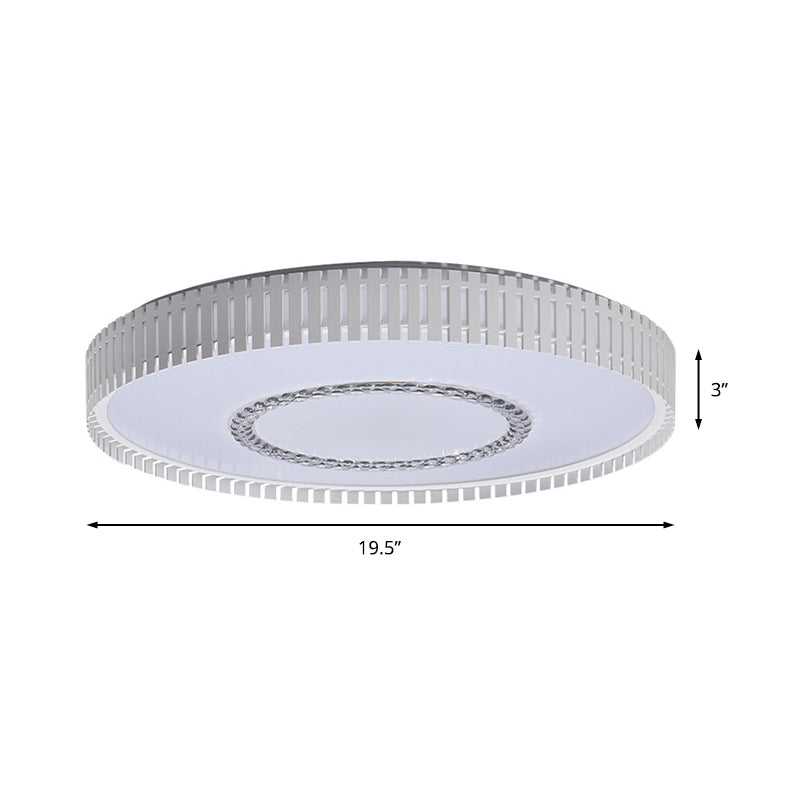 White Round LED Acrylic Flush Mount Ceiling Lamp - Simple and Versatile Lighting Fixture in Multiple Light Colors