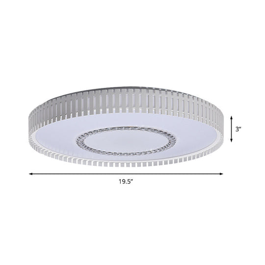 White Round LED Acrylic Flush Mount Ceiling Lamp - Simple and Versatile Lighting Fixture in Multiple Light Colors