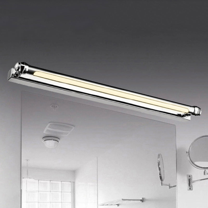 Modern Led Indoor Vanity Lamp - Stainless Steel Chrome Finish / 16.5