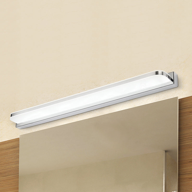 Minimalist Led Vanity Wall Light With Ultra-Thin Acrylic Design - 9/16.5 Warm/White Chrome Finish