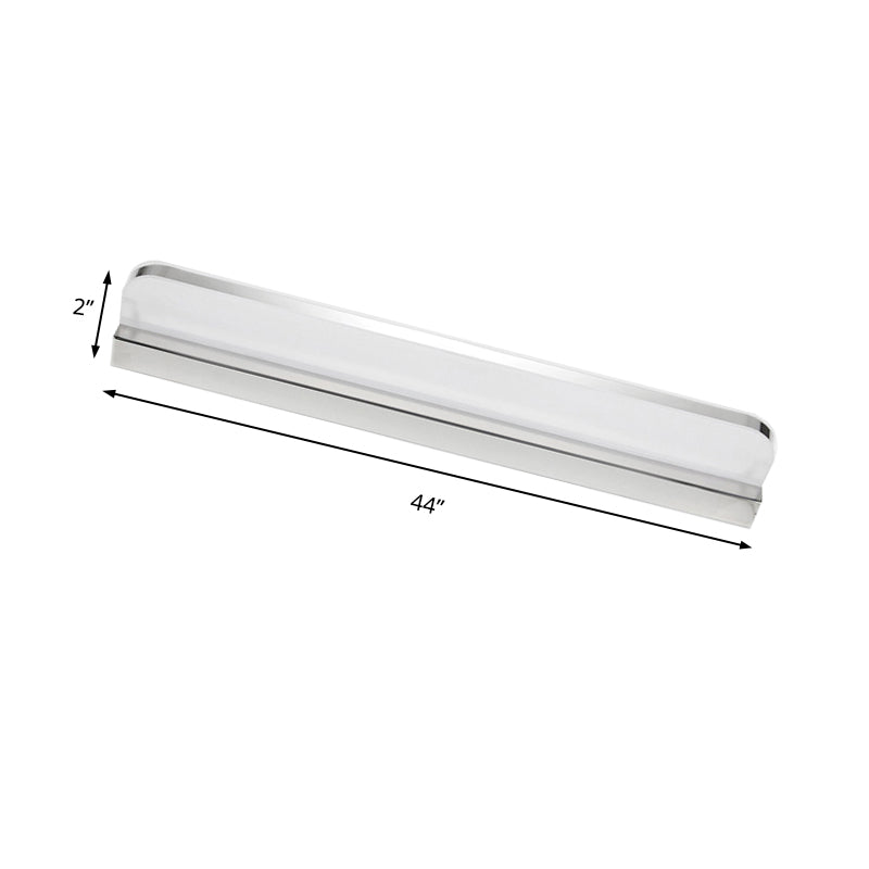 Minimalist Led Vanity Wall Light With Ultra-Thin Acrylic Design - 9/16.5 Warm/White Chrome Finish