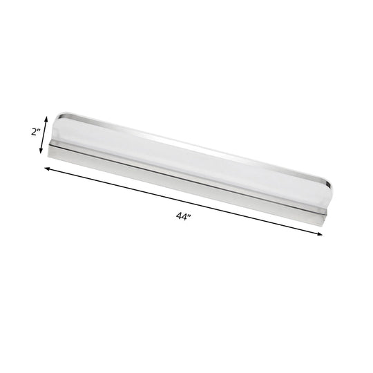 Minimalist Led Vanity Wall Light With Ultra-Thin Acrylic Design - 9/16.5 Warm/White Chrome Finish