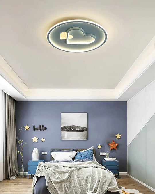 Modern Minimalist Bedroom Love LED Ceiling Lamp