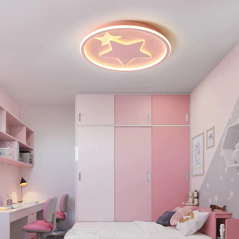 Modern Bedroom Star Round Ceiling Lamp