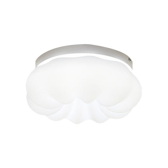 Cloud-Like Ceiling Lamp: Simplicity LED Flush Mount Fixture in 3 Colors, 12"/18" Width