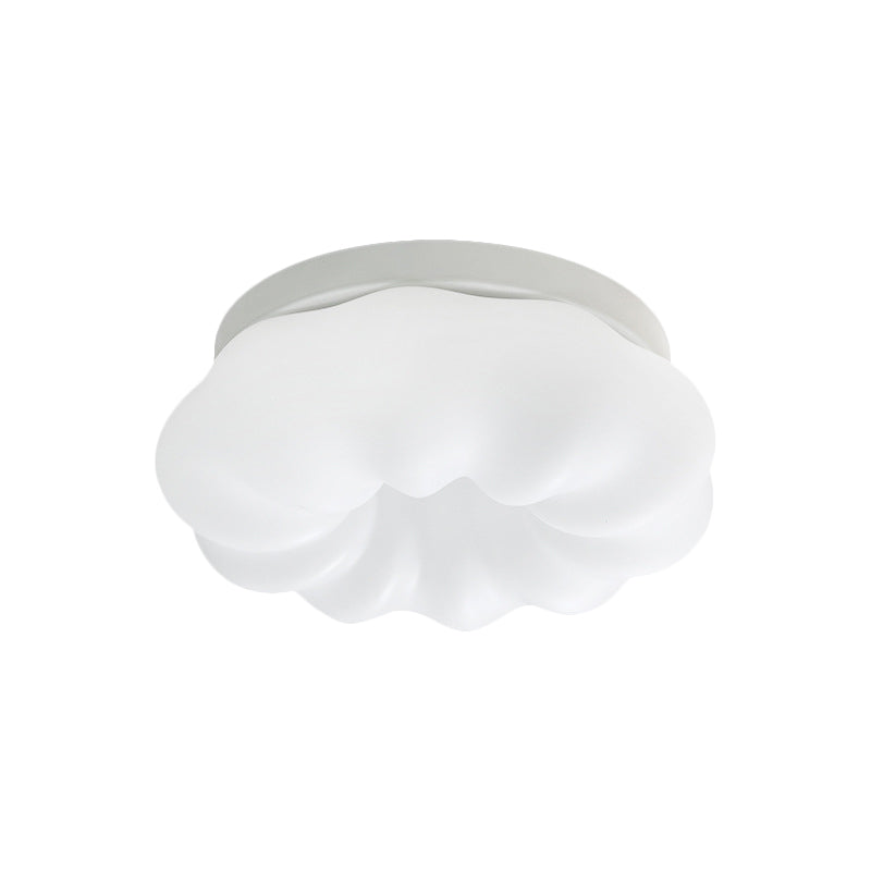 Cloud-Like Ceiling Lamp: Simplicity LED Flush Mount Fixture in 3 Colors, 12"/18" Width