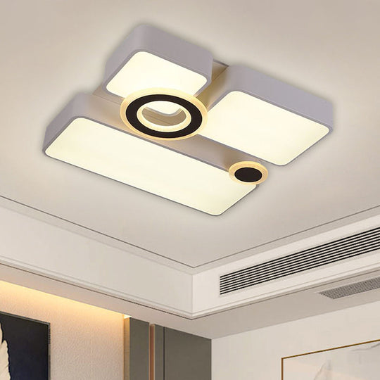 Simplicity Acrylic Led Ceiling Light - White 3 Color Options 24.5/35.5/43 Sizes / 24.5