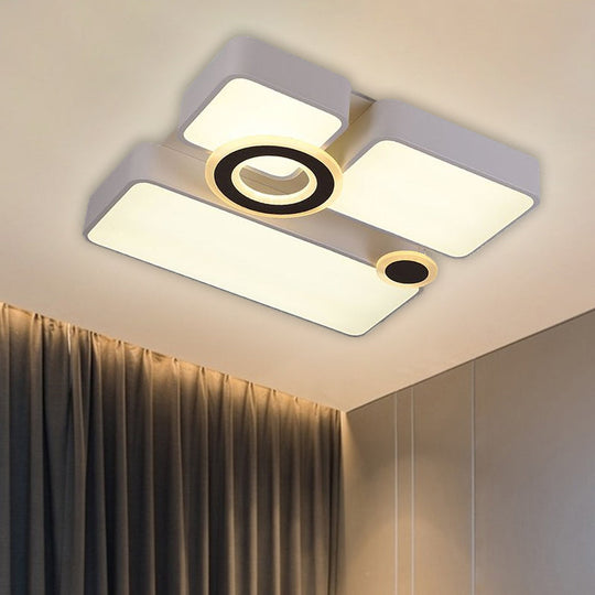 Simplicity Acrylic Led Ceiling Light - White 3 Color Options 24.5/35.5/43 Sizes