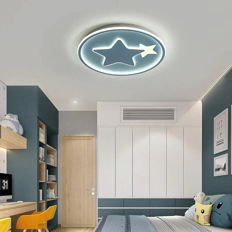 Modern Bedroom Star Round Ceiling Lamp