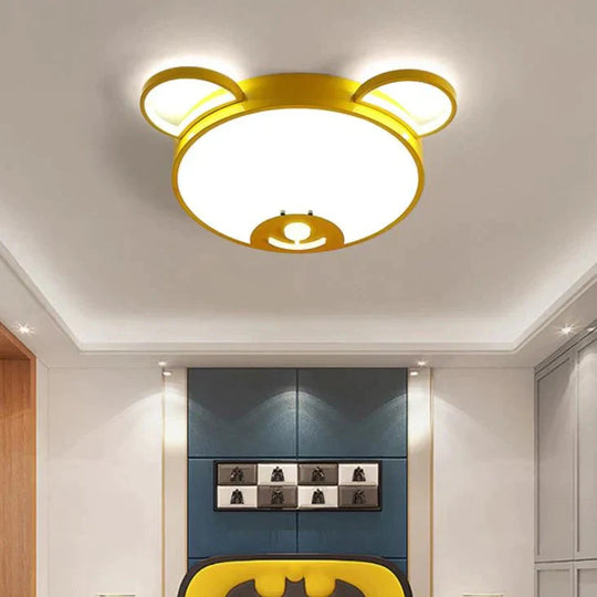 Creative Personality Bedroom Bear Led Ceiling Lamp