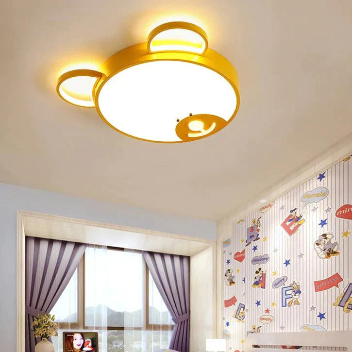 Creative Personality Bedroom Bear Led Ceiling Lamp