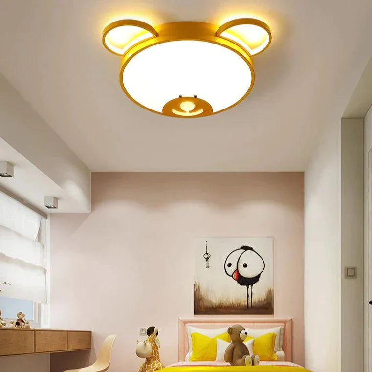 Creative Personality Bedroom Bear Led Ceiling Lamp