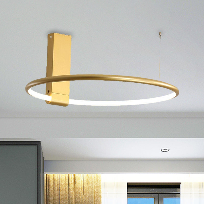 16"/23.5" Wide Ring LED Flush Mount Ceiling Lamp in Modern Metallic Black/White/Gold Finishes with Warm/White/Natural Light