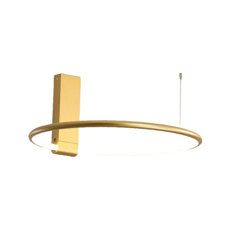 16/23.5 Wide Ring Led Flush Mount Ceiling Lamp In Modern Metallic Black/White/Gold Finishes With