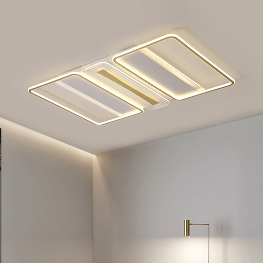 Sleek LED Semi Flush Acrylic Ceiling Lamp with Warm/White Light