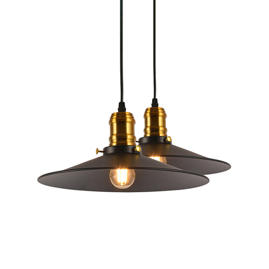 Industrial Style Cone Hanging Light Set - 1/2/3 Pack 8.5/10 Wide 1-Bulb Pendant In Metallic Finish