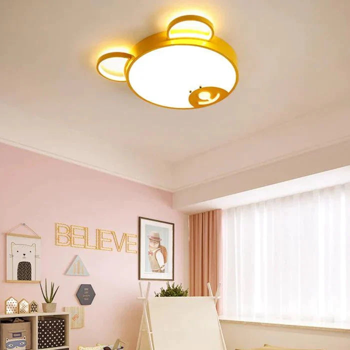 Creative Personality Bedroom Bear Led Ceiling Lamp