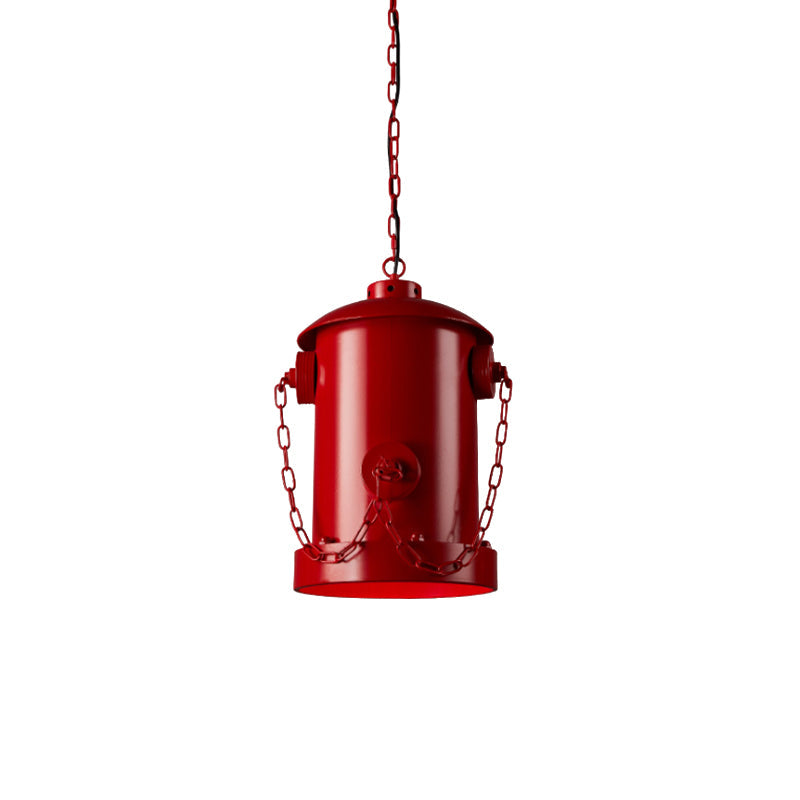 Metallic Fire Hydrant Hanging Light: Creative 1-Light Suspension For Restaurant Bar