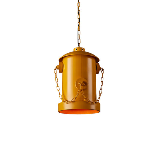 Metallic Fire Hydrant Hanging Light: Creative 1-Light Suspension For Restaurant Bar