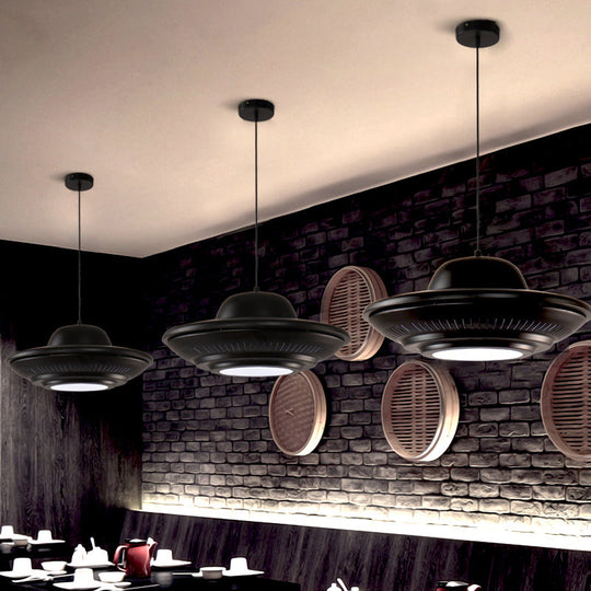 Vintage Metal Ufo Pendant Light For Stylish Restaurant Dining Room Suspension