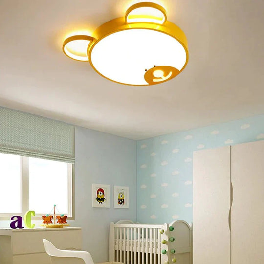 Creative Personality Bedroom Bear Led Ceiling Lamp