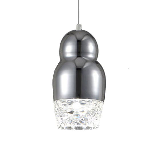 Metal Pendant Lamp With Gourd Shade - Postmodern Suspended Light For Bar Warm/White