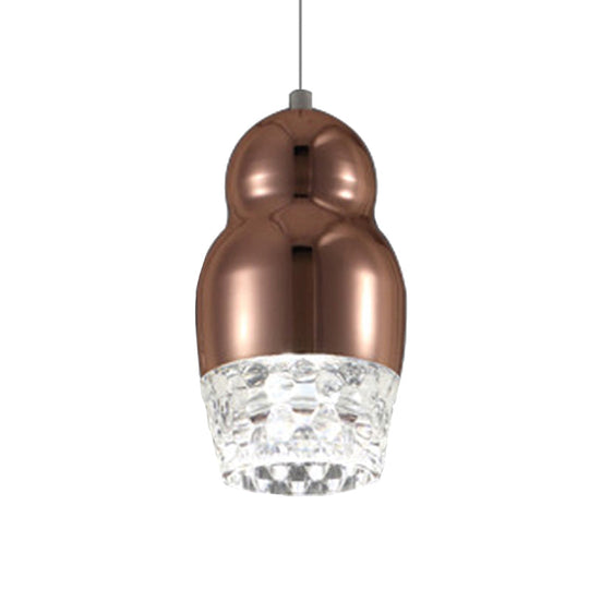 Metal Pendant Lamp With Gourd Shade - Postmodern Suspended Light For Bar Warm/White