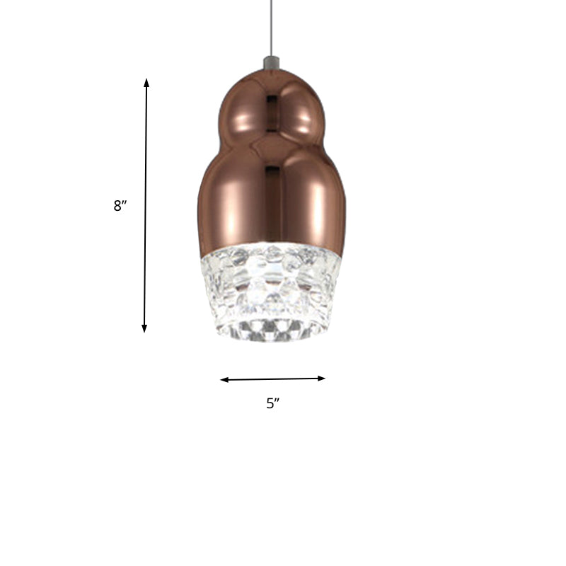 Metal Pendant Lamp With Gourd Shade - Postmodern Suspended Light For Bar Warm/White