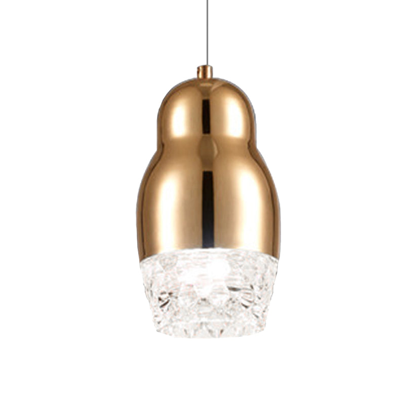 Metal Pendant Lamp With Gourd Shade - Postmodern Suspended Light For Bar Warm/White