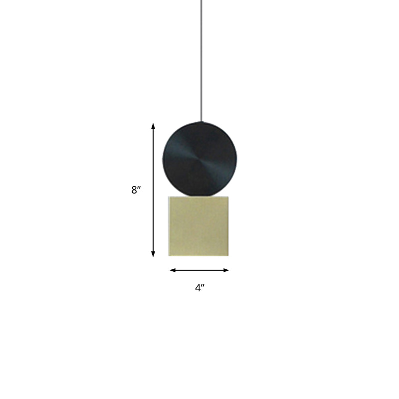 Minimalist Metal Pendant Light In Gold - Drum/Saucer/Cylinder Design Ideal For Hallways 1 Head