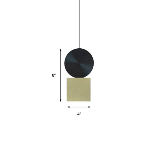 Minimalist Metal Pendant Light In Gold - Drum/Saucer/Cylinder Design Ideal For Hallways 1 Head