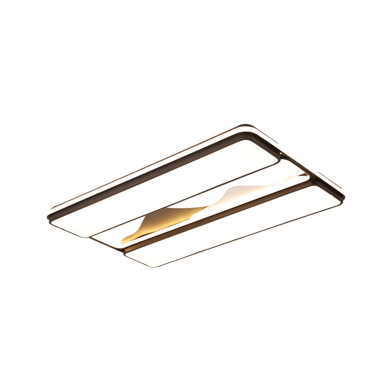 Modernist LED Black Flush Mount Ceiling Light in Warm/White Light, 16.5"/20.5"/35.5" Wide