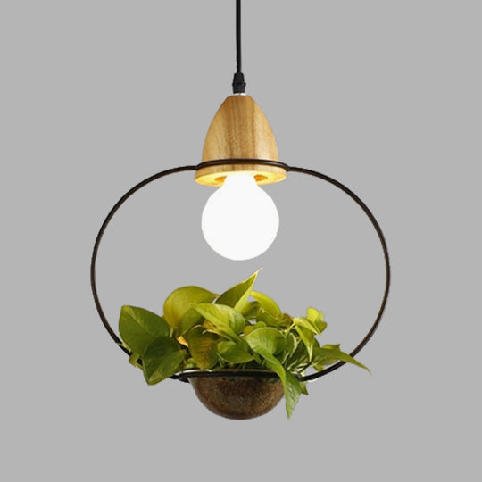 Modern Black/White Industrial Metal LED Pendant Light for Restaurant - Oval/Rectangle/Urn Design