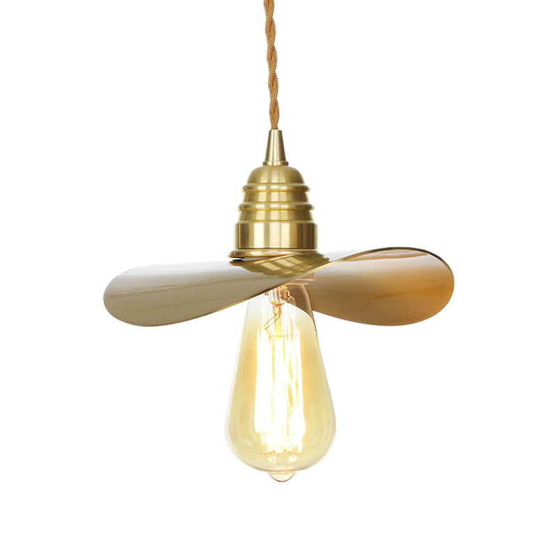 Mid-Century Brass Pendant Light with Amber Glass Shade for Dining Tables (9.5"/8" W, 1 Bulb)