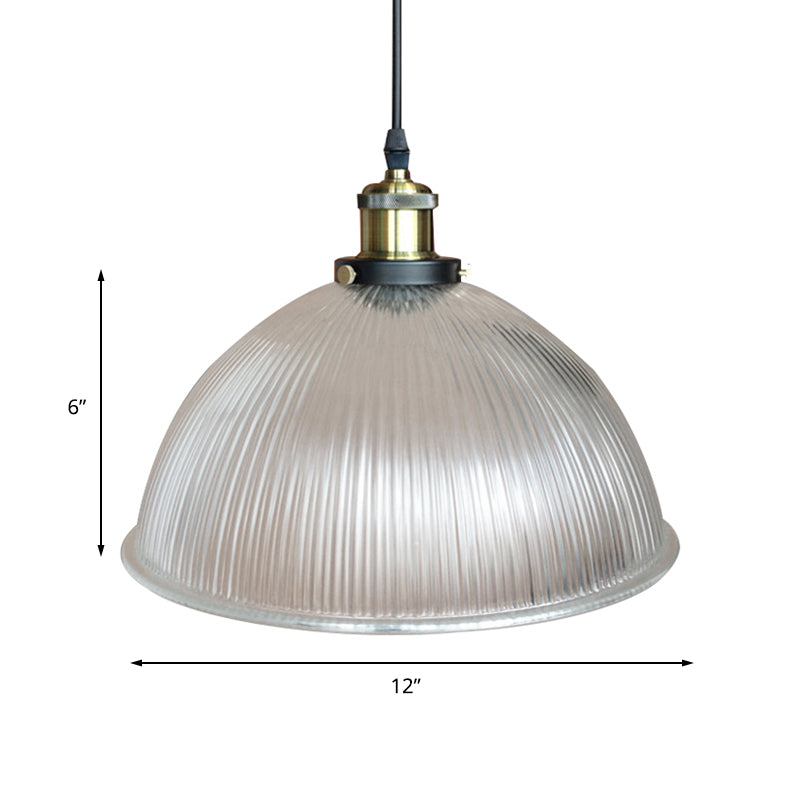 Industrial Dome Prismatic Glass Pendant Ceiling Light - Add A Stylish Touch To Your Living Room