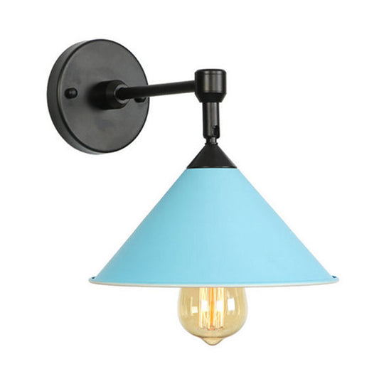 Modern Industrial Bathroom Wall Sconce Lamp - Black/Gray Metallic Finish