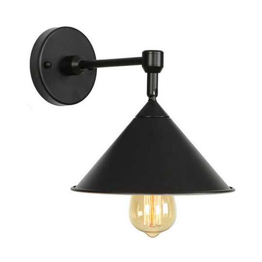 Modern Industrial Bathroom Wall Sconce Lamp - Black/Gray Metallic Finish