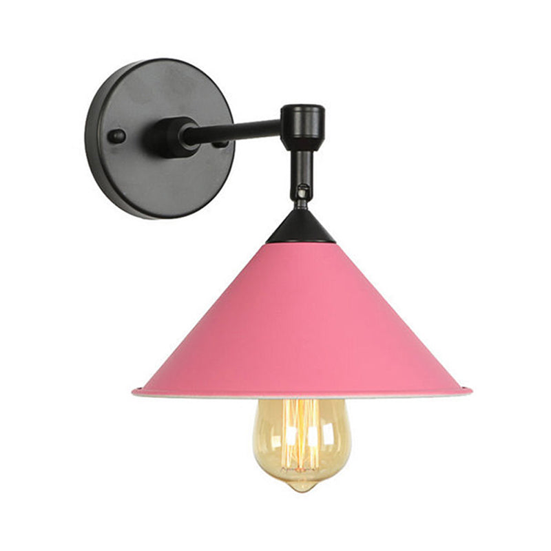 Modern Industrial Bathroom Wall Sconce Lamp - Black/Gray Metallic Finish