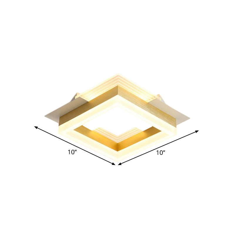 Modern Gold LED Ceiling Lamp for Staircases with Warm/White Light