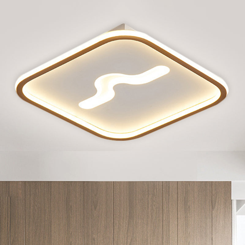 Nordic 16"/19.5" Flush Mount LED Ceiling Light in Metal Black/Gold with Warm/White Light