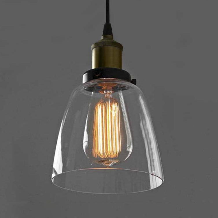 Clear Glass Multi Pendant Hanging Light Fixture with Vintage Charm - 3/4/5 Lights, Aged Brass Finish for Dining Table